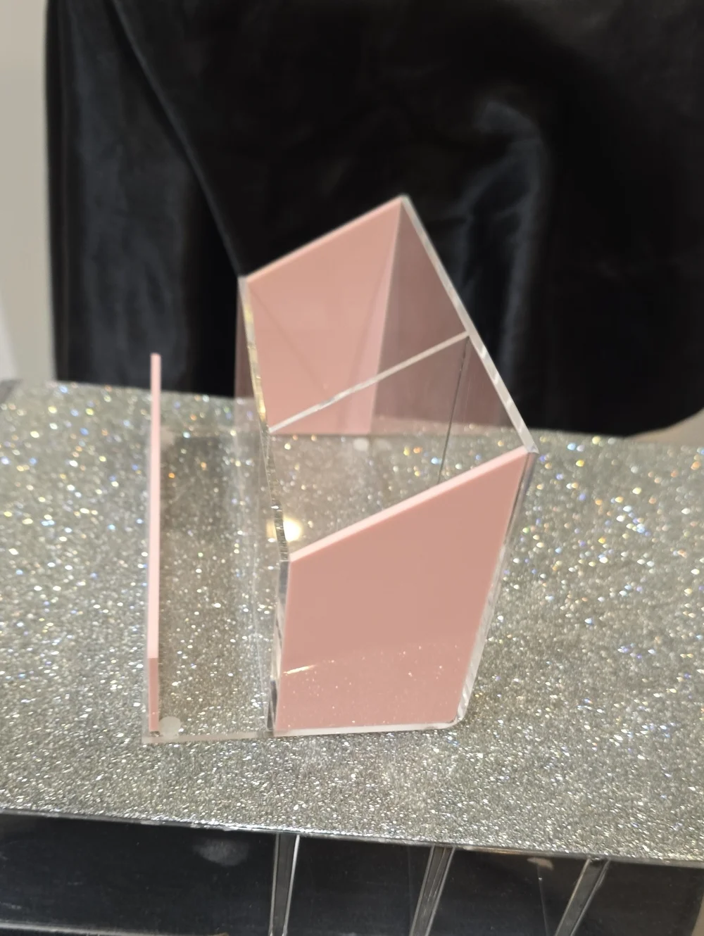 RealSpace Acrylic Desk Organizer- Pink